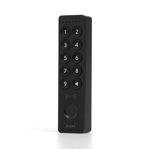 Nuki Keypad 2 NFC (2026) - Unlock Your Door with Apple Home Key, NFC, Fingerprint or 6-Digit Code, Smart Home Accessory for Nuki Smart Lock, Matter-Enabled Bluetooth Keypad for Keyless Entry