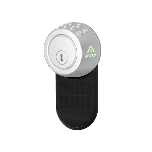 Avia Smart SolarPro. Solar Panel to Recharge The Avia Deadbolt+ Smart Lock. in Good Sunlight, Helps Maintain Battery Life for Up to 5 Years*.