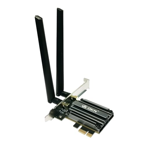 WiFi 7 PCIE Card 9.3Gbps 802.11BE WiFi 6E Card with Bluetooth 5.4 Tri-Band 4K QAM 320MHz WiFi 7 BE200 Inside Wireless Network Adapter for PC Desktop Supports Windows 10/11 (Not for AMD Motherboard)