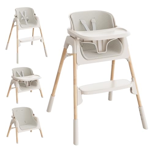 Mloong High Chair for Babies and Toddlers - Adjustable 4-in-1