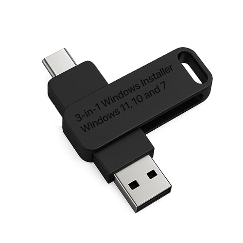 3-in1 Bootable USB Type C + A Installer for Windows