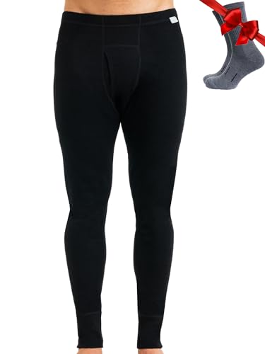 Merino Wool Base Layer Mens Bottom Pants 100% Merino Wool