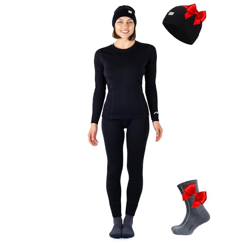 Merino.tech Merino Wool Base Layer Women Set - Midweight Merino