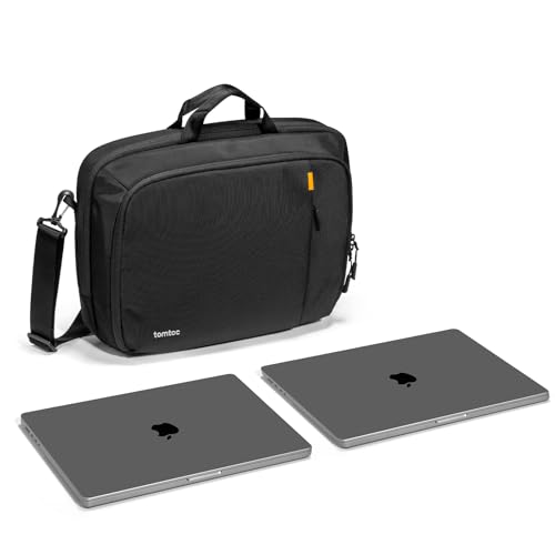 tomtoc 16-inch Dual Laptop Briefcase with Monitor Pocket
