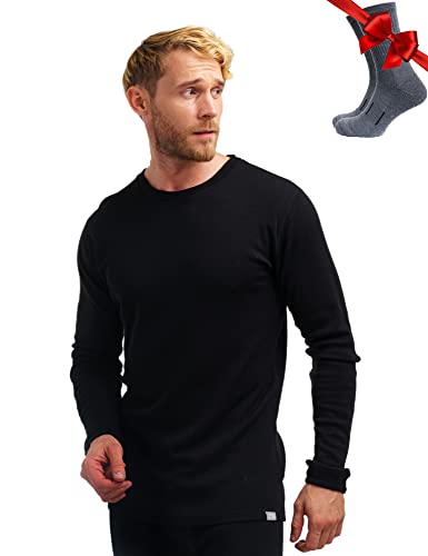 Merino.tech Merino Wool Base Layer - Mens 100% Merino Wool