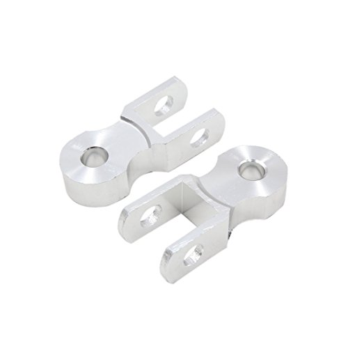 uxcell 2Pcs Silver Tone Shock Absorber Height Extension Extender for Motorcycle Suspension