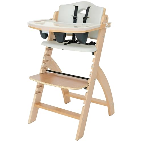 Abiie Beyond Junior Wooden High Chair with Tray - Adjustable