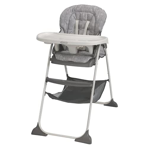 Graco Slim Snacker High Chair, Ultra Slim, Fast-Folding, Multiple Recline
