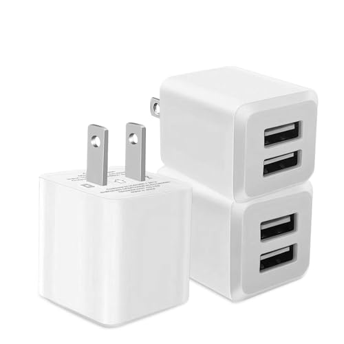REKNA USB Wall Charger, Dual Port Cube Power Adapter Charger