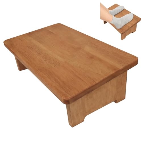 Solid Wood Under Desk Footrest for Office and Home