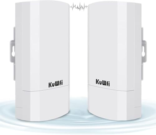 KuWFi 2-Pack 300Mbps Outdoor WiFi Bridge Kit