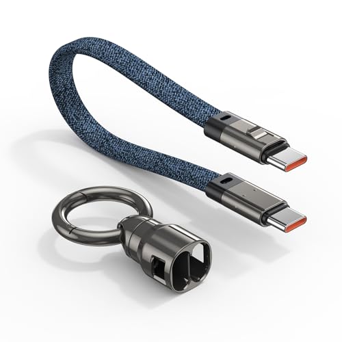 A.S USB C Cable Keychain Charger Cable, Short 240W PD