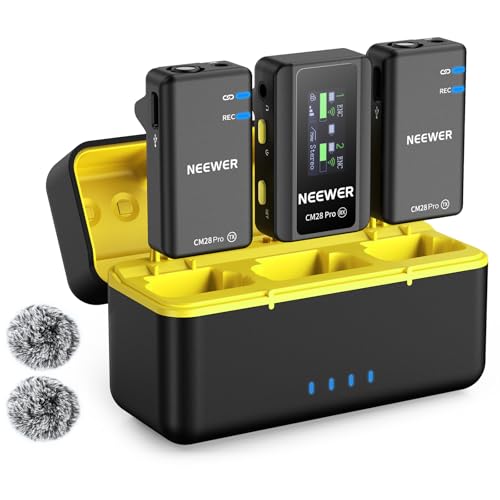 NEEWER CM28 PRO Wireless Lavalier Lapel Microphone System with Charging