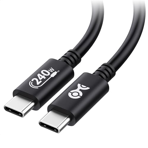 Cable Matters [USB-IF Certified] 240W USB C Cable - 6.6ft, Up to [240W Charging, 480Mbps], No Video Support, USBC Charger Cable/USBC Charging Cord for MacBook/iPad Pro/XPS/Surface Pro, Black