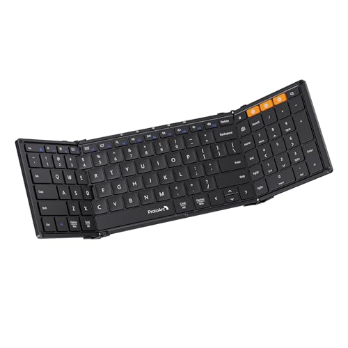 ProtoArc Foldable Bluetooth Keyboard, XK01 Full-Size Portable Wireless Keyboard for