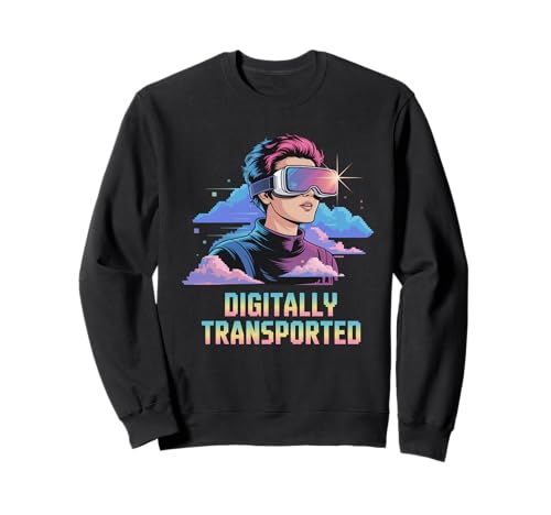 VR Headset For Interactive Worlds And Augmented Reality Sweatshirt
