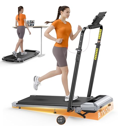TOPUTURE Walking Pad Treadmill with 12% Incline, 6 in 1