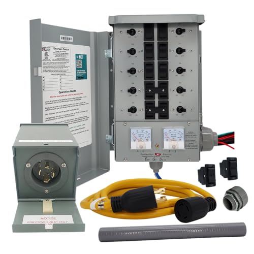 Connecticut Electric EmerGen Transfer Switch, 30 Amp 10-Circuit, 10 ft