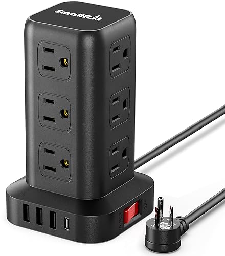 Extension Cord with Multiple Outlets, Surge Protector Power Strip Tower,