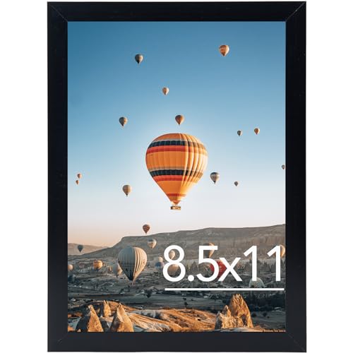 JCJMY 8.5x11 inch Picture Frame Black for Certificate Poster and