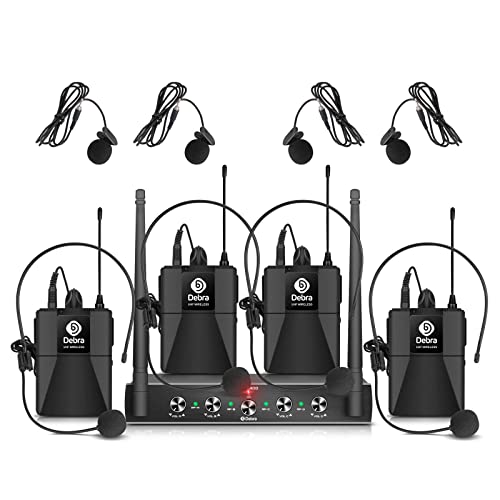 D Debra Audio AU400 Pro UHF 4 Channel Wireless Microphone