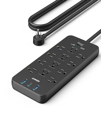 Anker Power Strip Surge Protector (2100J), 12 Outlets with 2