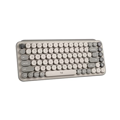 Logitech POP Keys Mechanical Wireless Keyboard with Customizable Emoji Keys,
