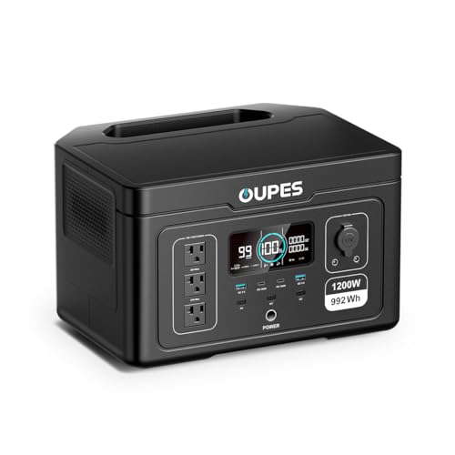 OUPES Exodus 1200 Portable Power Station 1200W, 992Wh Durable LFP