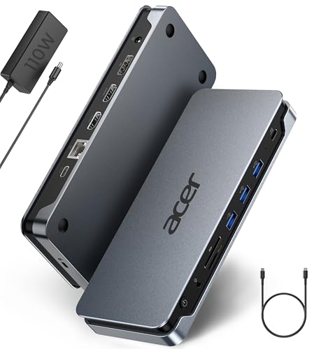 Acer 13-in-1 Docking Station with Triple Monitors