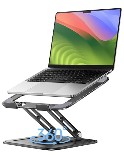 Adjustable Laptop Stand with 360° Rotating Base