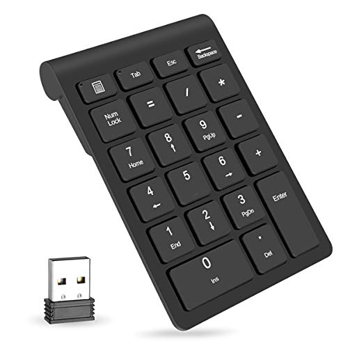 Foloda Wireless Number Pads, Numeric Keypad Numpad 22 Keys Portable