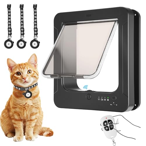 Smart Cat Door with 3 Collar Sensor, RFID Cat Door