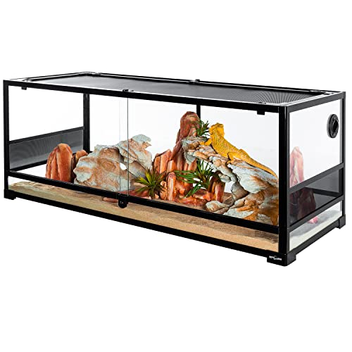 REPTI ZOO Reptile Tempered Glass Extra-Long Terrarium Habitats 48" x