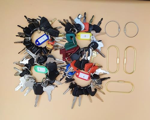 Equipment Key 100pcs Universal Key Set for Heavy Construction Excavator