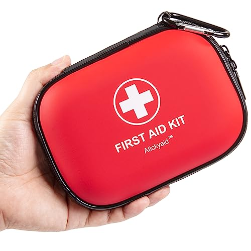 Mini First Aid Kit - 120 Piece Small Waterproof Hard