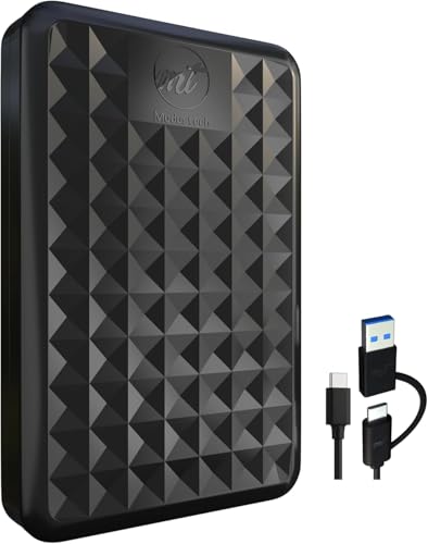 ModusTech 500GB Portable External Hard Drive USB 3.0/Type-C – Slim High-Speed HDD for Backup, Storage, Gaming – Compatible with PC, Mac, Laptop, PS4, PS5, Xbox, Windows, MacBook, Smart TV (Black)