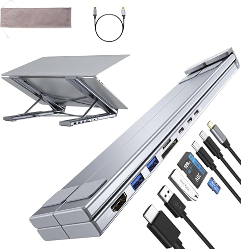 8-in-1 USB-C Laptop Docking Station & Stand