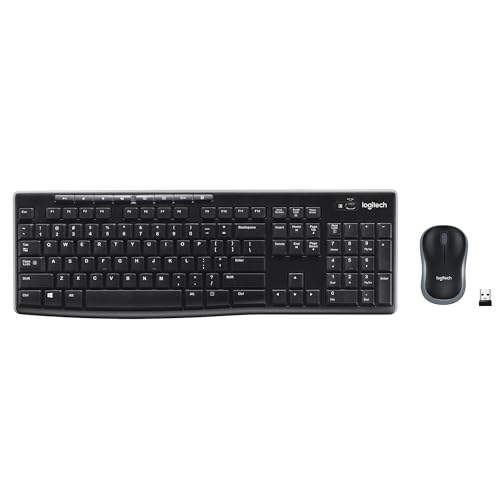 Logitech MK270 Wireless Keyboard and Mouse Combo for Windows, 2.4