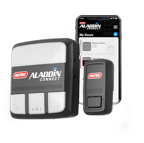 Genie Aladdin Connect Smartphone Garage Door Opener – Monitor, Open
