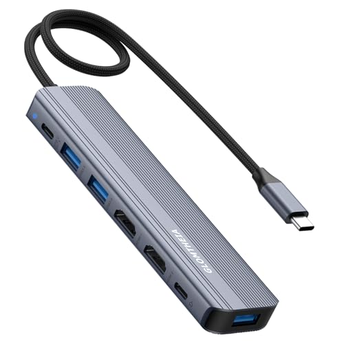 USB C Dual Monitor Dock with 4K HDMI & PD Charging