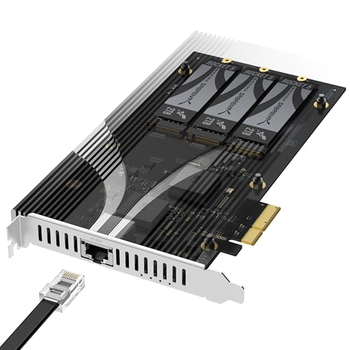 SabRent PCIe 3.0 x4 Card with 10GbE & M.2 Slots