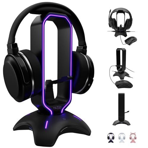 Tilted Nation Gaming Headset Stand with RGB & USB