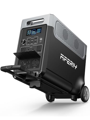 AFERIY 3840Wh Portable Power Station,120V AC Outlets x 5,2.5H Fast