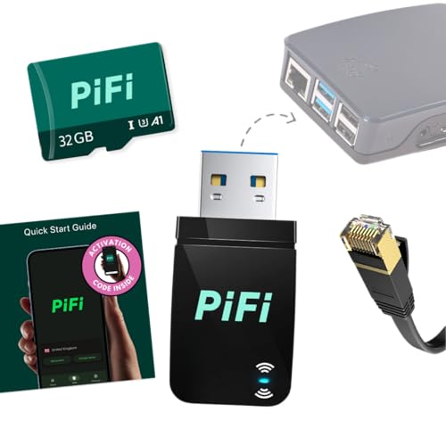 PiFi Kit - Raspberry Pi 4/5 Gigabit Travel Router Kit (AC1300Mbps USB 3.0 WiFi, OpenVPN/Wireguard VPN Client, OpenWrt, AdGuard Home) [Raspberry Pi NOT Included]