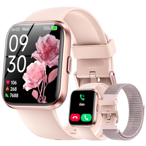 Smart Watches for Women, 1.85" HD Alexa Smart Watch for Android Phones & iPhones with Calls/Messages/Reminders, 3ATM 120+ Sport Modes Fitness Tracker Watch for Women with Heart Rate/Sleep/SpO2 Monitor