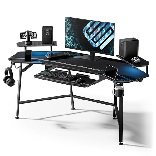 EUREKA Aero 72 Gaming Desk with Accessories