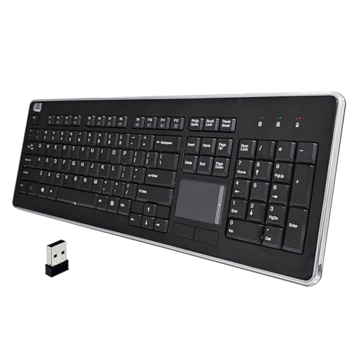 Adesso WKB-4400UB Wireless Desktop Touchpad Keyboard - 2.4GHz RF Wireless
