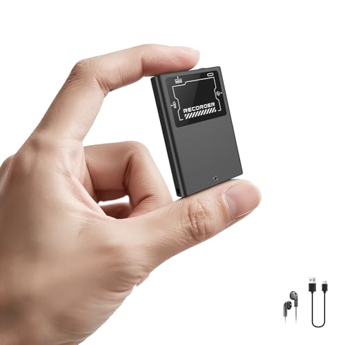 72GB Magnetic Voice Activated Recording Device - BUKUCCETA (18800 Hour) Digital Voice Recorder with AI Noise Reduction, Portable Audio Recorder for Lectures, Meetings, and Interviews