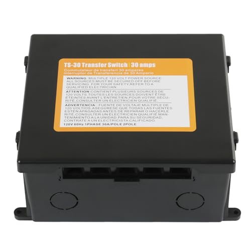Rimamoka Automatic Transfer Switch, 120 VAC, 30 Amp, Automatic Transfer