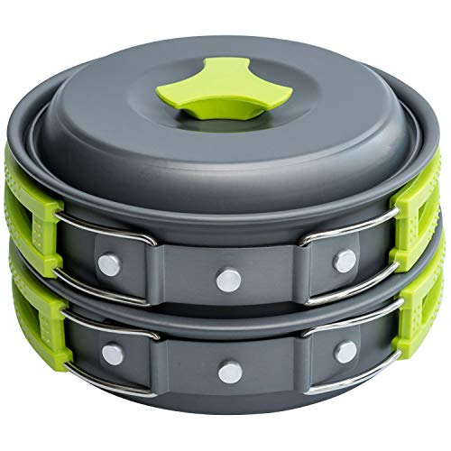 MalloMe Camping Cookware Mess Kit for Backpacking Gear – Camping